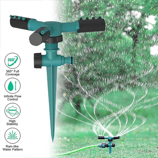360° Rotation Lawn Sprinkler (1 Year Warranty Card Included Inside)