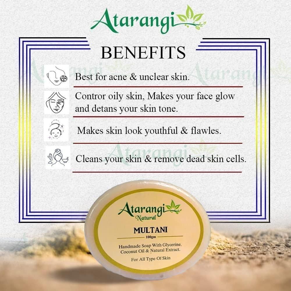 Multani Mitti Handmade Soap For Remove Pimple Marks (Pack Of 4)