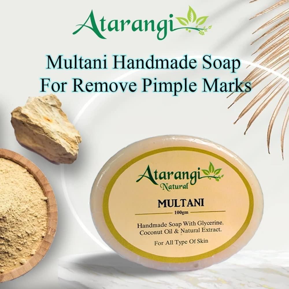 Multani Mitti Handmade Soap For Remove Pimple Marks (Pack Of 4)
