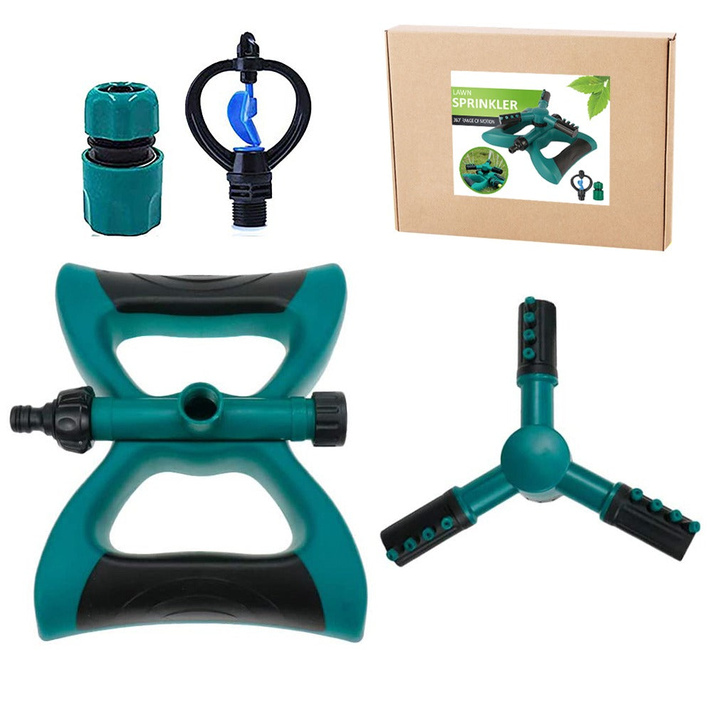360° Rotation Lawn Sprinkler (1 Year Warranty Card Included Inside)