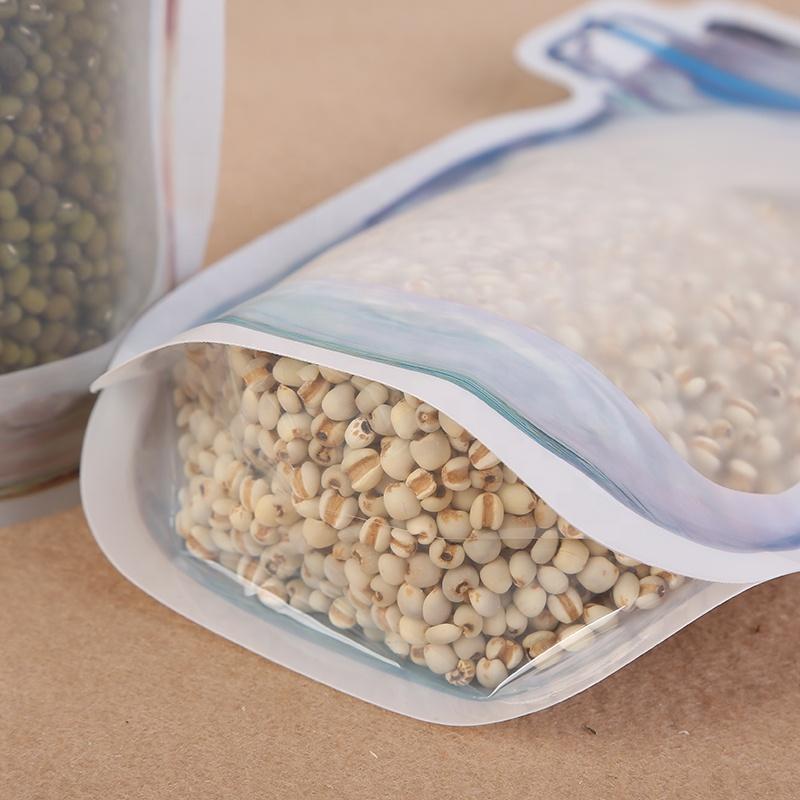 1075 Reusable Airtight Seal Plastic Food Storage Mason Jar Zipper (1000ml) - DeoDap