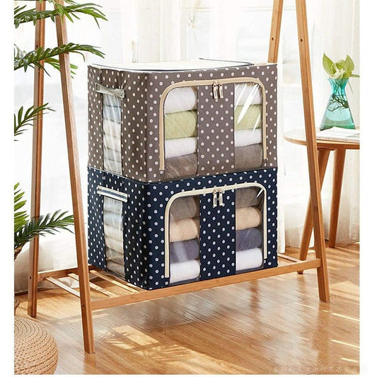 Clothes Organizer for Wardrobe, for Clothes with Zip - 66 Litre