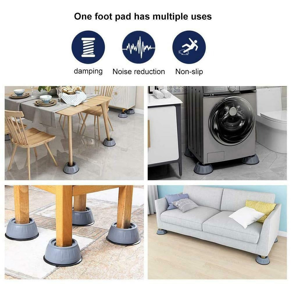 Non-Vibration Rubber Washing Machine Pads (Set of 4)