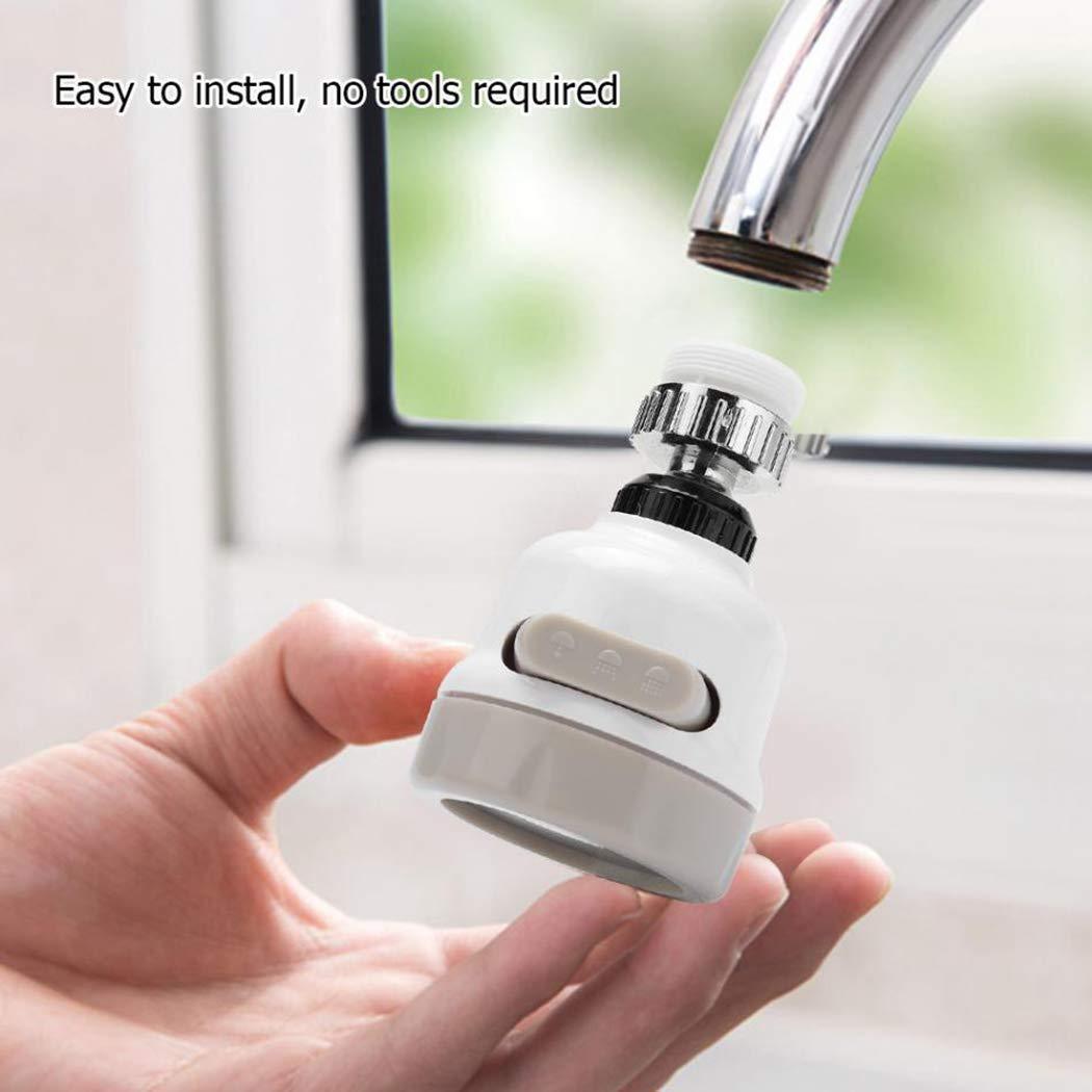 1589 Rotatable Splash Proof 3 Modes Water Saving Nozzle Filter Faucet Sprayer - DeoDap