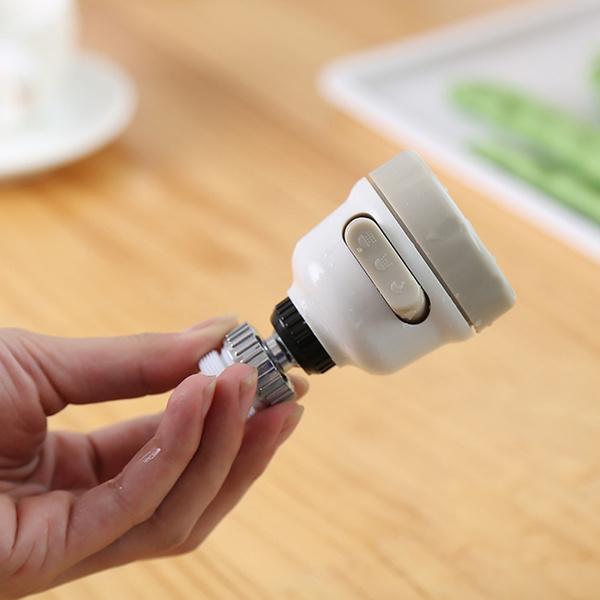1589 Rotatable Splash Proof 3 Modes Water Saving Nozzle Filter Faucet Sprayer - DeoDap