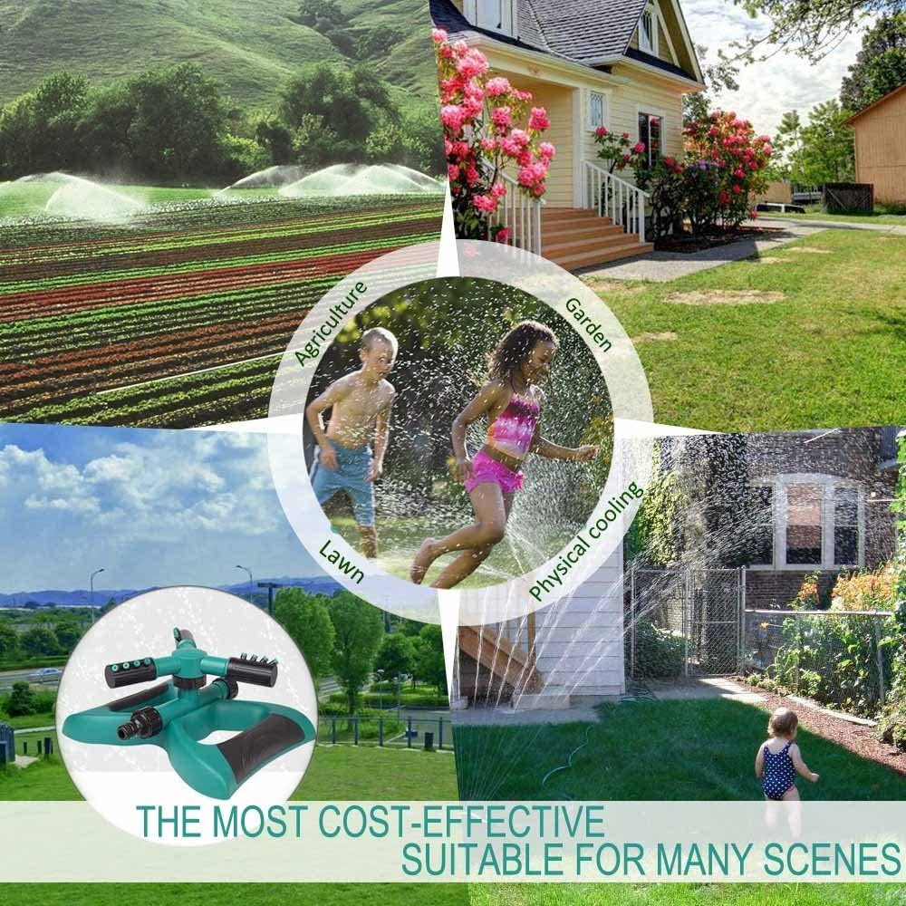 360° Rotation Lawn Sprinkler (1 Year Warranty Card Included Inside)