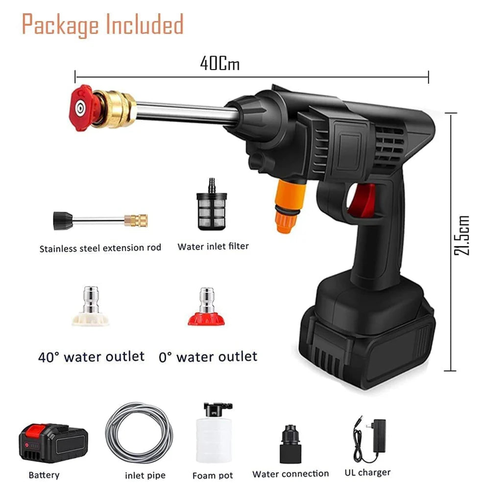 Cordless Car Pressure Washer – 48V Portable Cleaning Kit