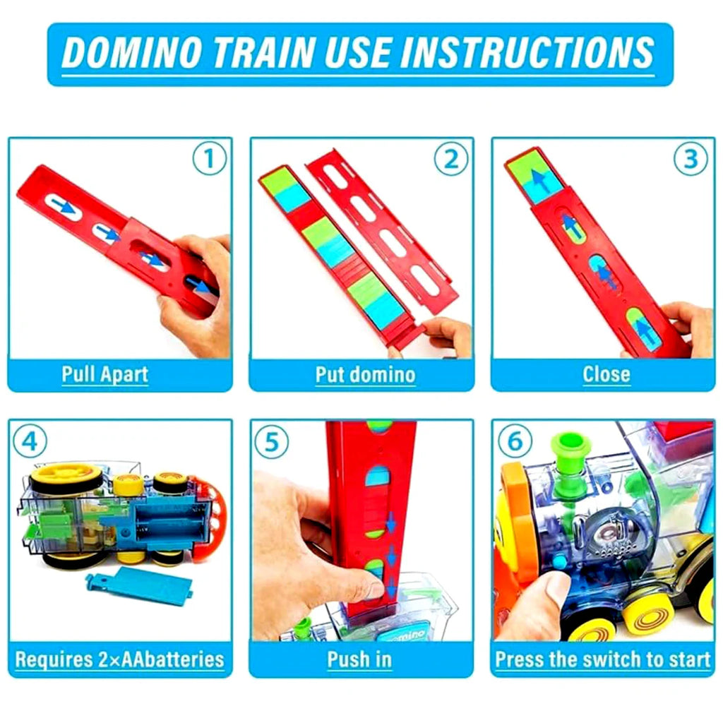 Domino Train Set – 40-Piece Automatic Block Laying Toy