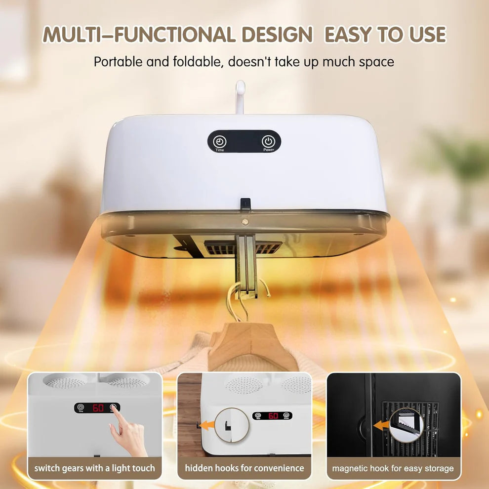 Portable Electric Clothes Dryer – Compact & Foldable for Quick Drying