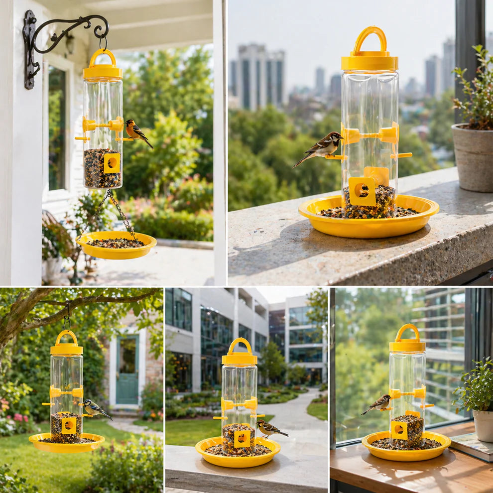 Hanging Bird Feeder – Multi-Port Design for Garden & Balcony
