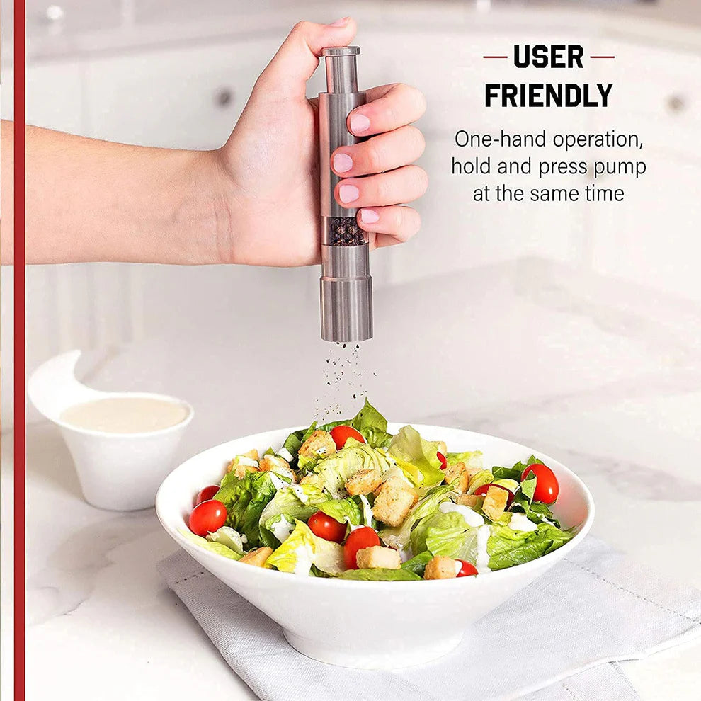 Thumb Press Stainless Steel Grinder