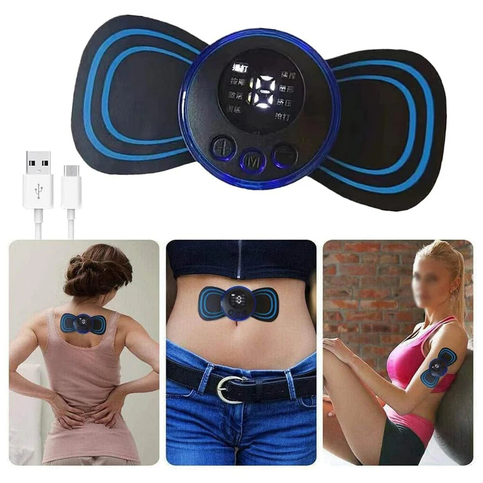 Portable Neck & Back Massager – USB Rechargeable EMS