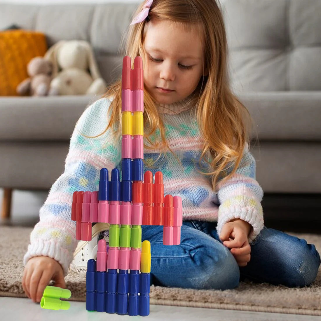 Bullet Blocks for Kids – Creative 88 Pc Building Set