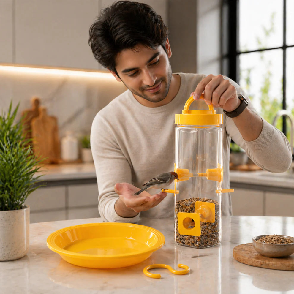 Hanging Bird Feeder – Multi-Port Design for Garden & Balcony