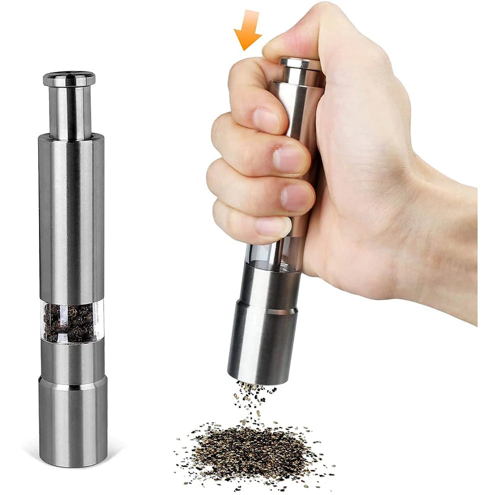 Thumb Press Stainless Steel Grinder