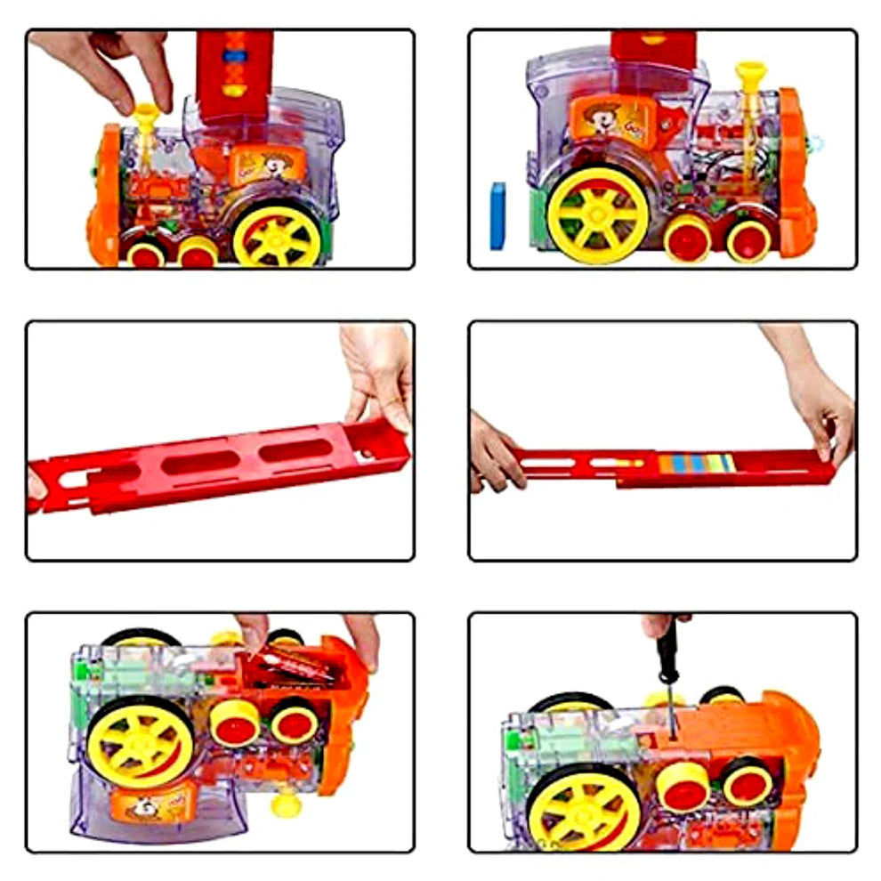 Domino Train Set – 40-Piece Automatic Block Laying Toy