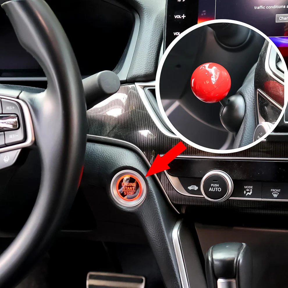 Ball Design Car Push Start Button Cover – Durable Metal Alloy