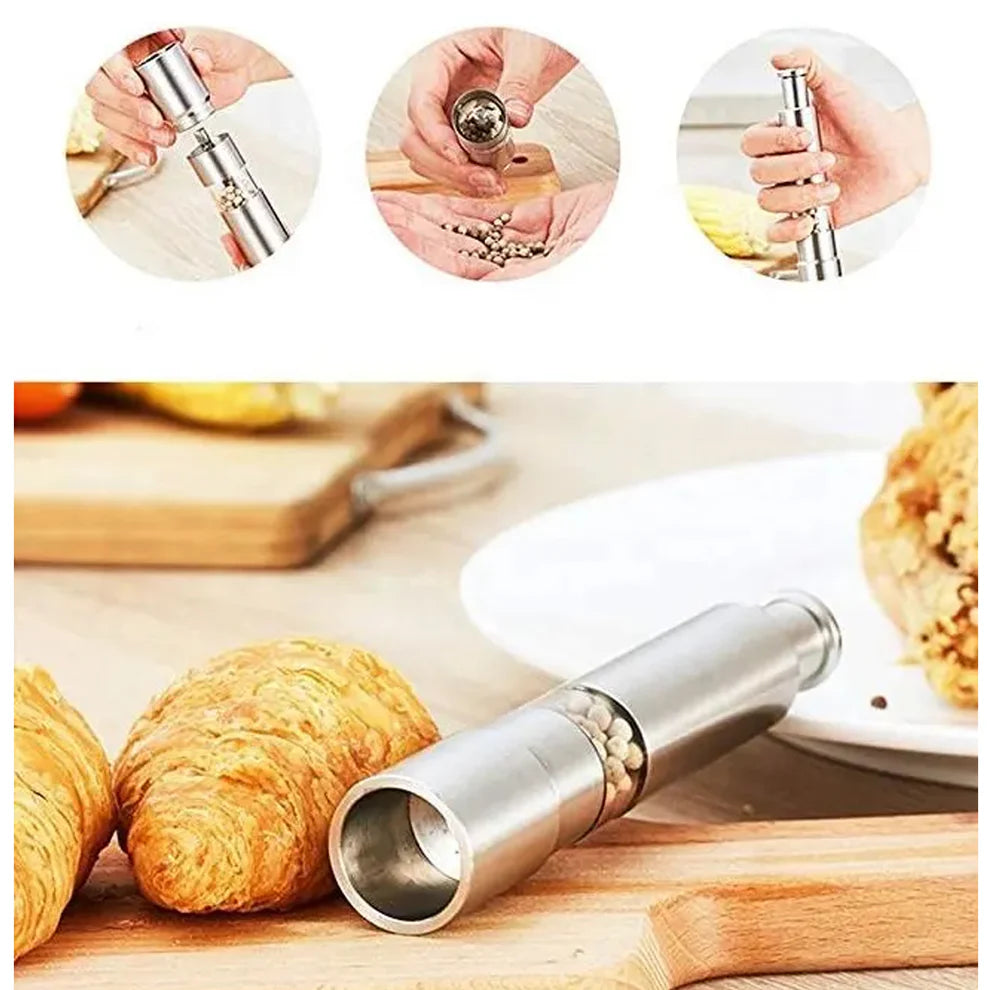 Thumb Press Stainless Steel Grinder