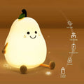Pear Silicone Night Lamp – Multi-Color LED & Touch Control
