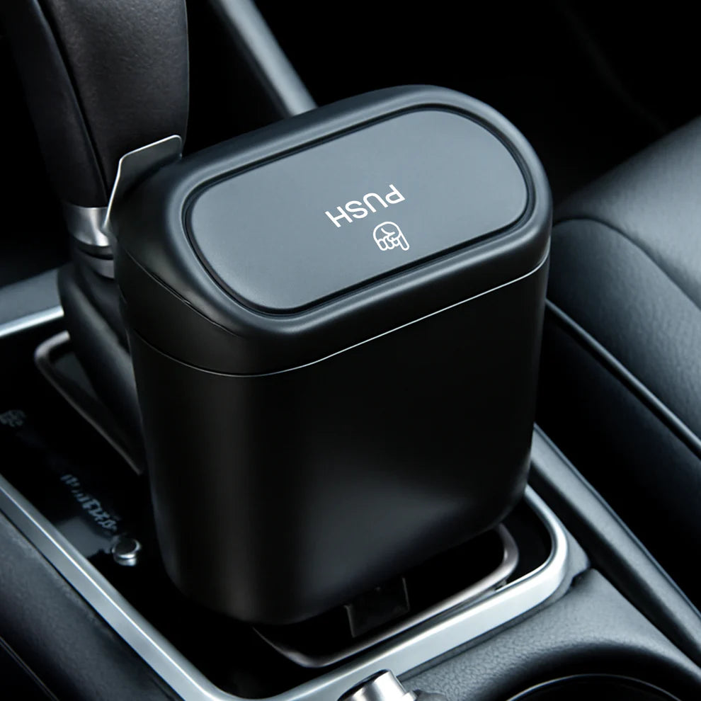 Mini Car Trash Can with Lid – Waterproof & Leak-Proof