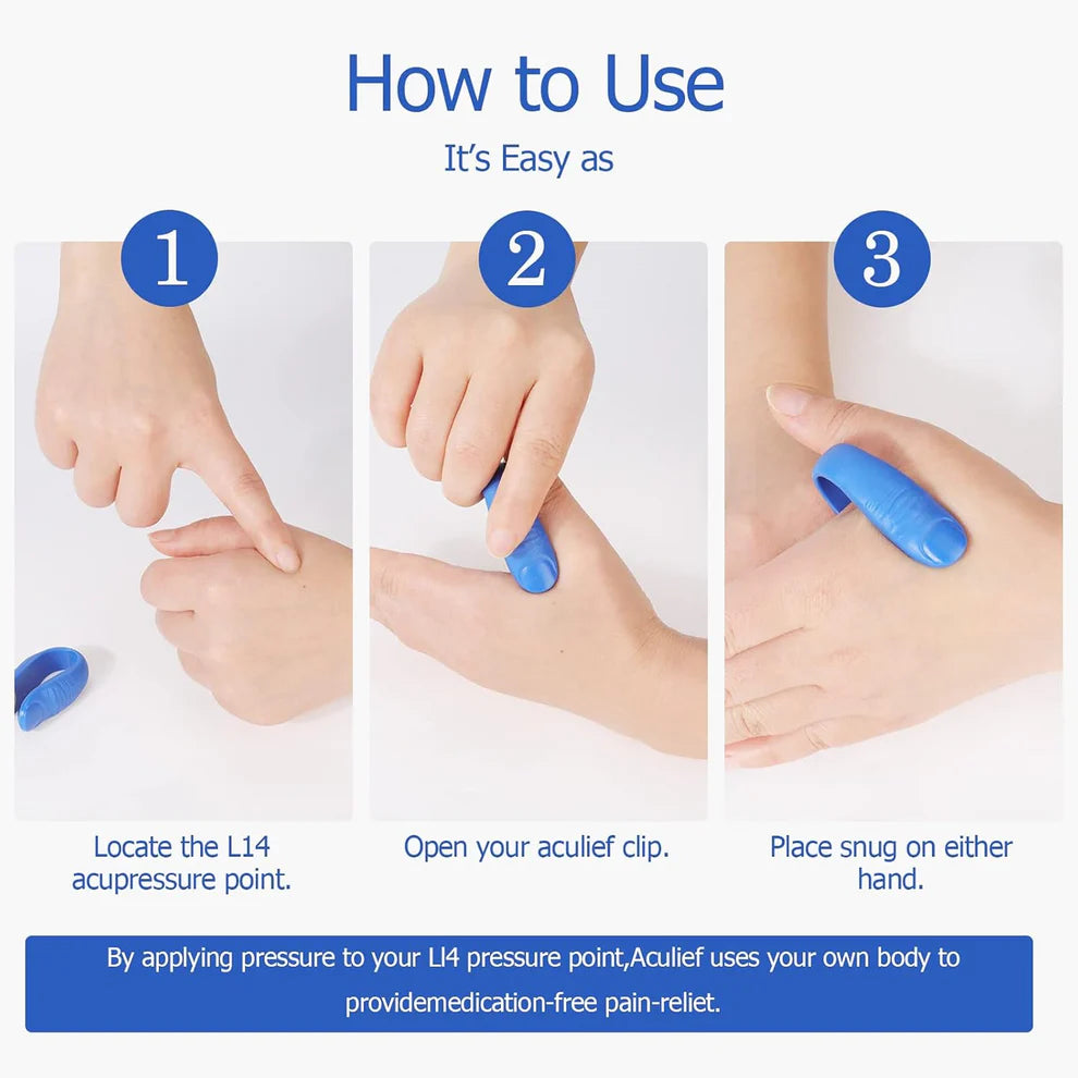 Acupressure Hand Clip – Stress & Migraine Relief