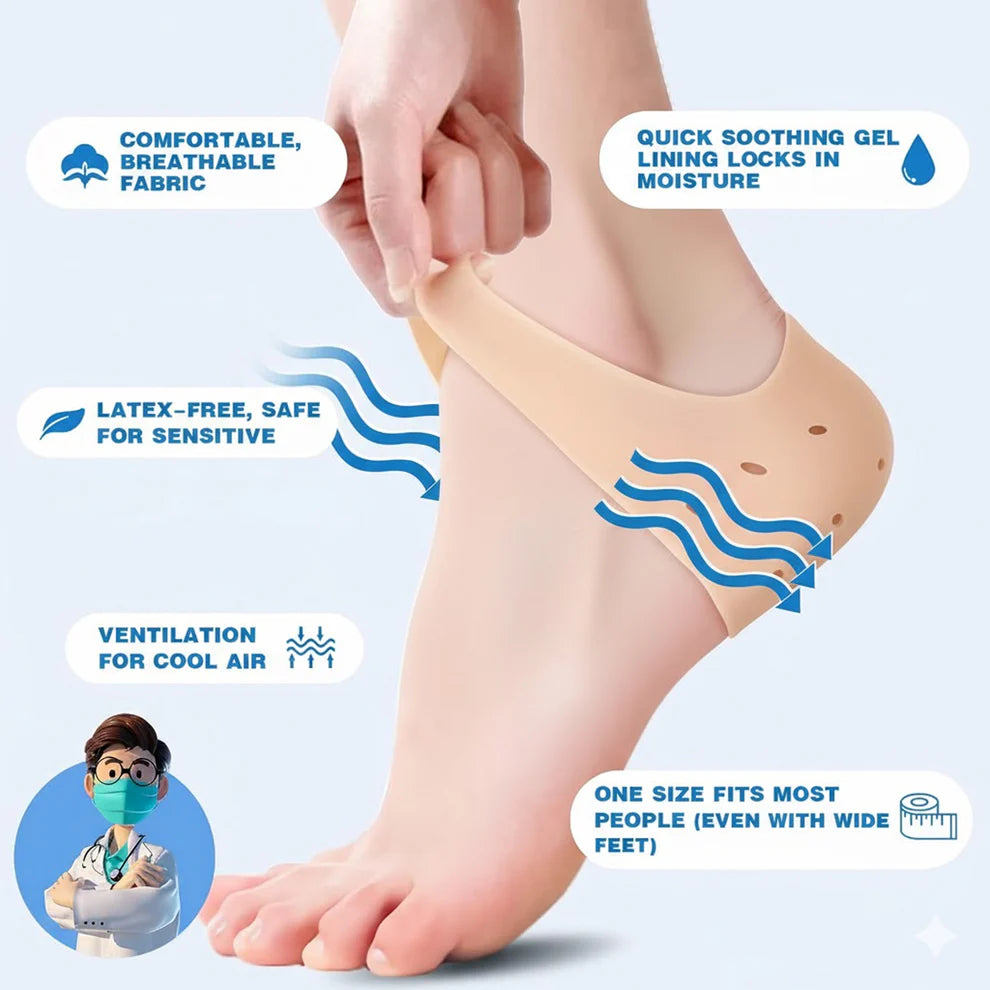 Silicone Gel Heel Socks – Cracked Heels Remedy
