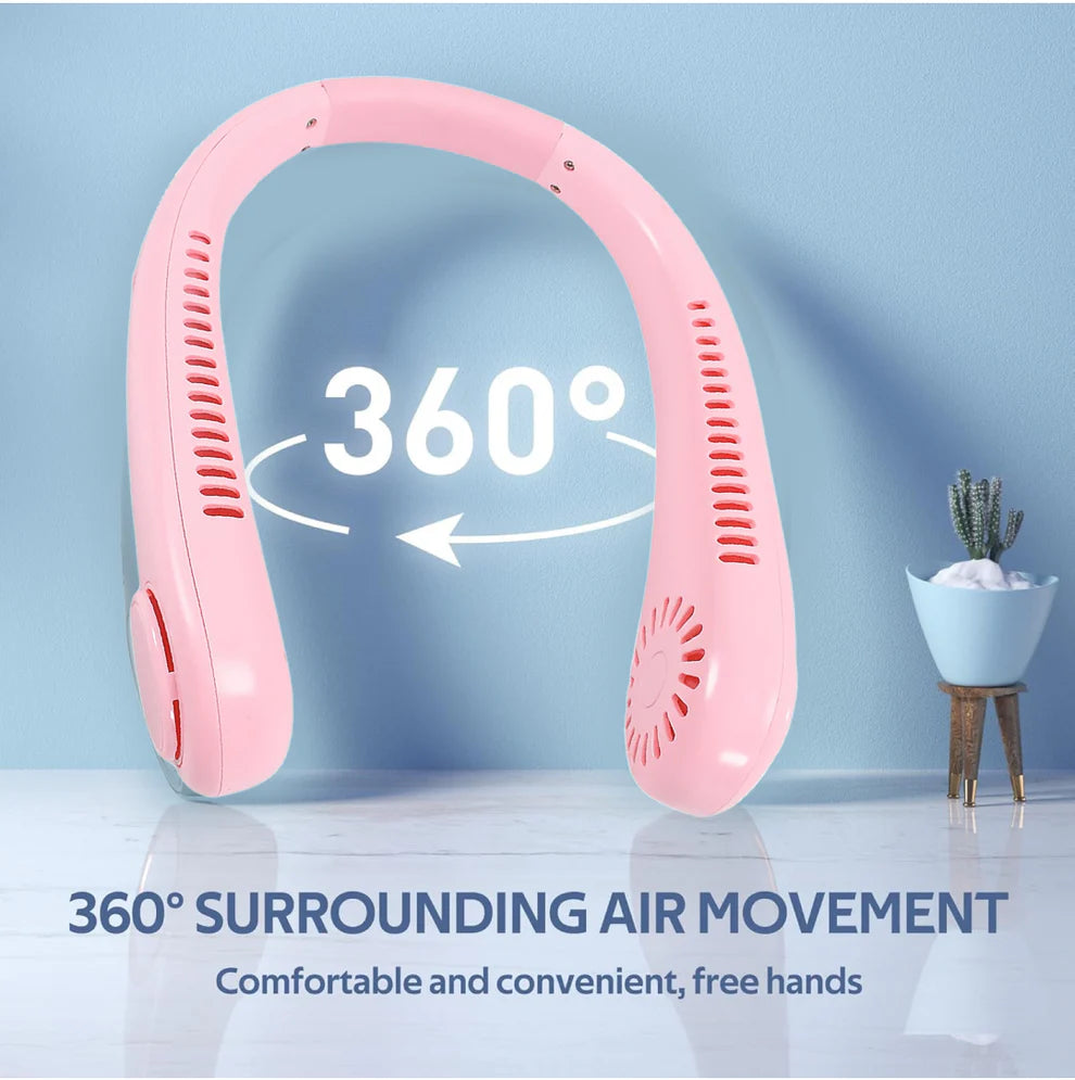 Bladeless Neck Fan – USB Rechargeable & Hands-Free