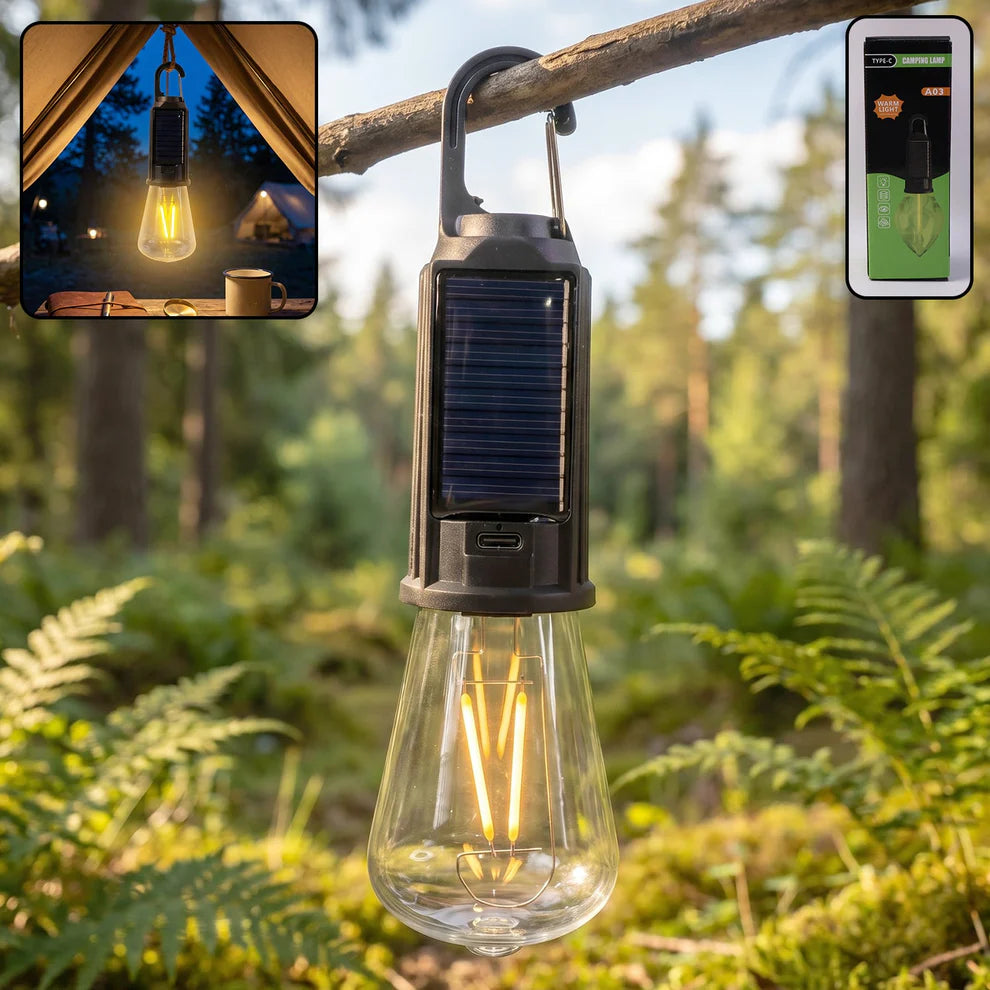 Solar Rechargeable Camping Lamp – Eco-Friendly & Portable Lighting