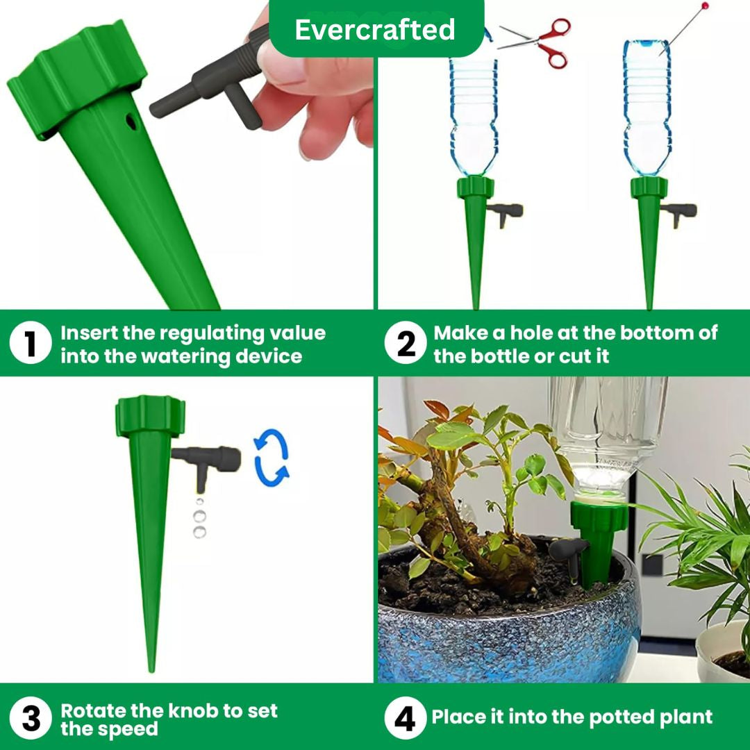 Grow Garden Tools Plant Watering Spikes – Adjustable Slow Release