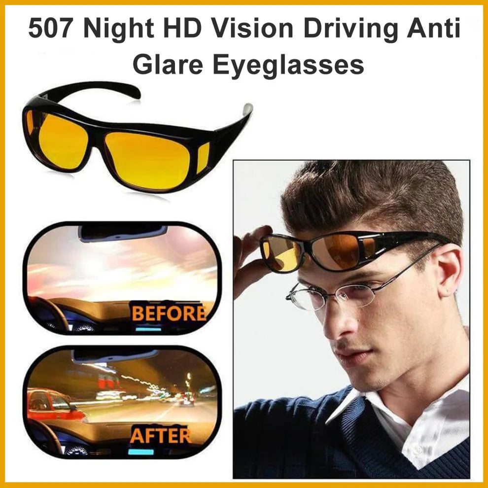 Night Driving Glasses – Anti-Glare Yellow Lens HD Vision