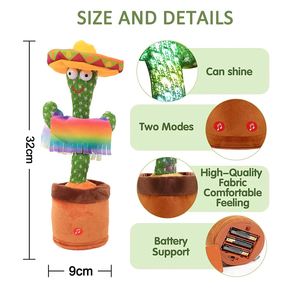 Dancing Cactus Toy – Talking & Singing Plush
