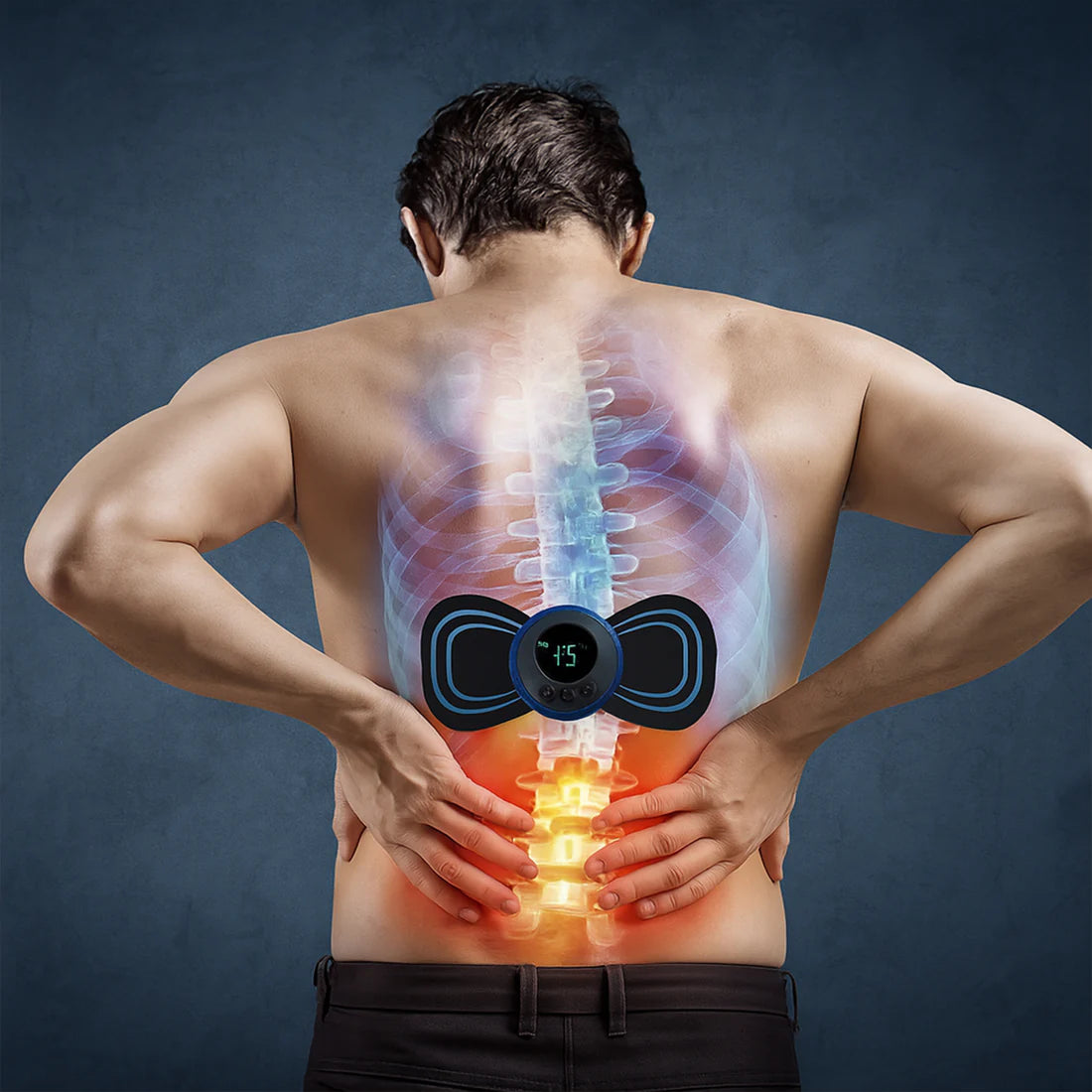 Portable Neck & Back Massager – USB Rechargeable EMS