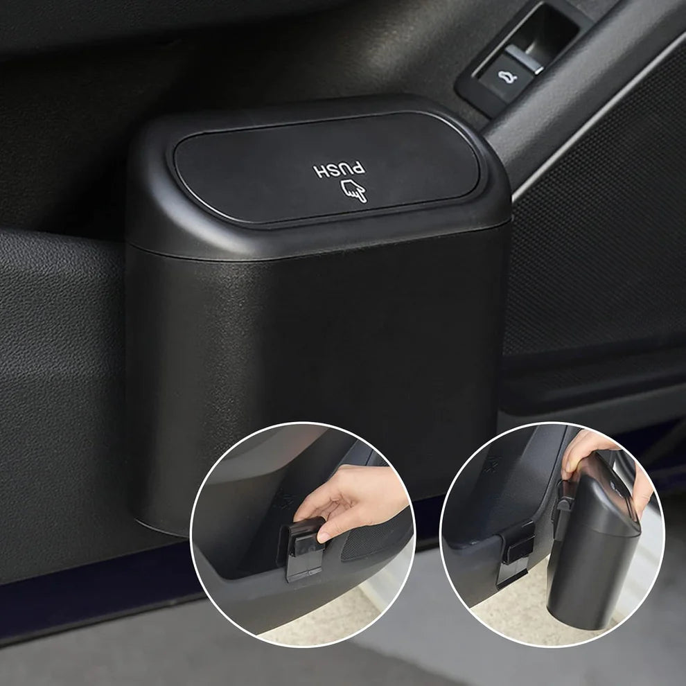 Mini Car Trash Can with Lid – Waterproof & Leak-Proof