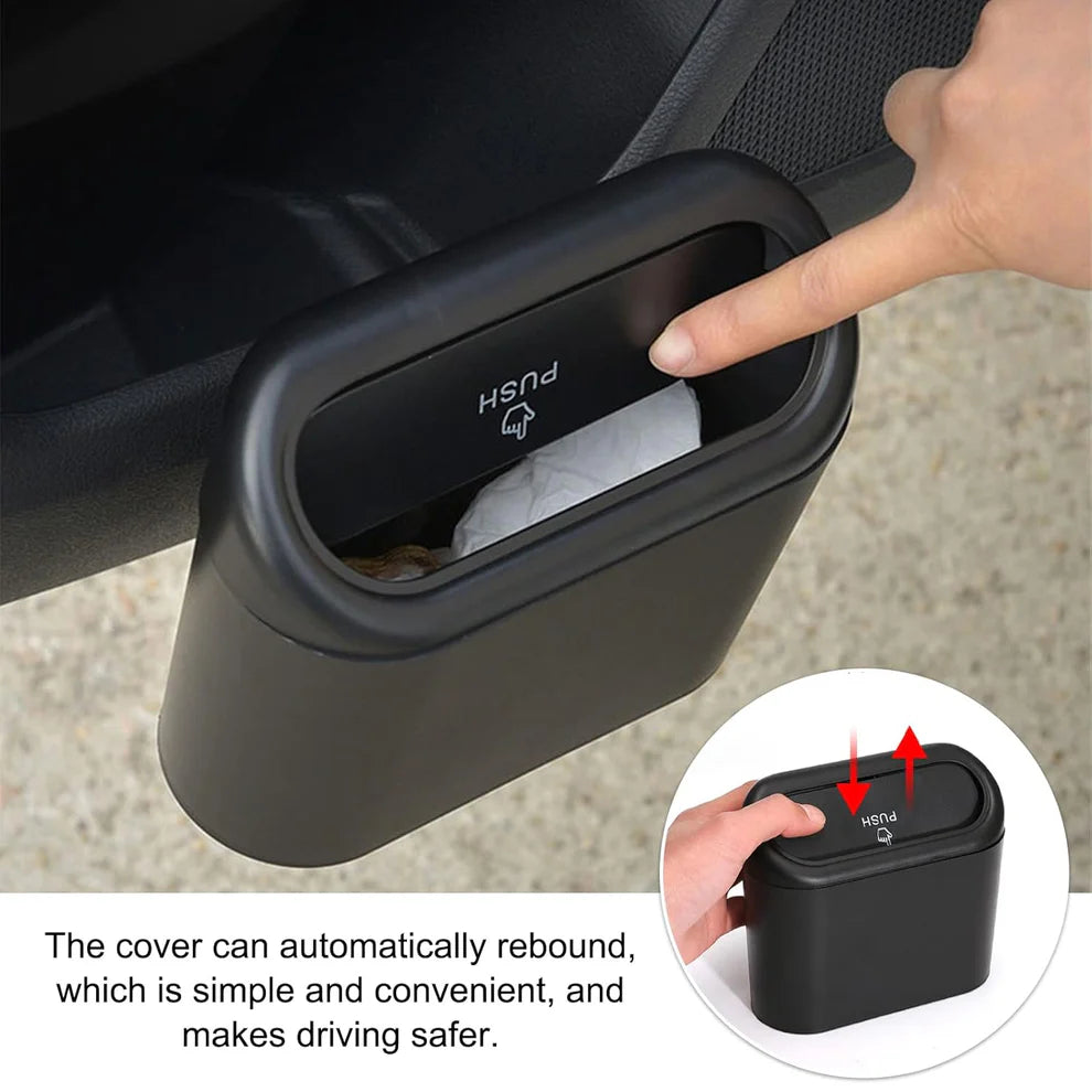 Mini Car Trash Can with Lid – Waterproof & Leak-Proof