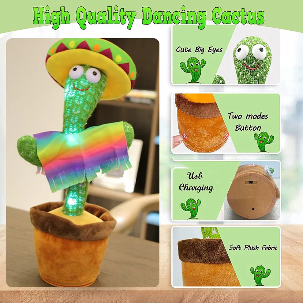 Dancing Cactus Toy – Talking & Singing Plush