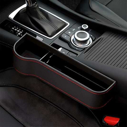 PU Leather Car Console Side Organizer