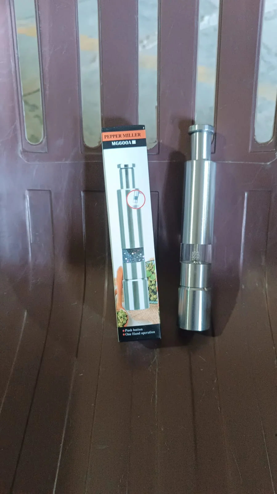 Thumb Press Stainless Steel Grinder