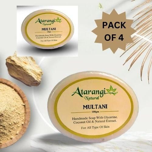 Multani Mitti Handmade Soap For Remove Pimple Marks (Pack Of 4)