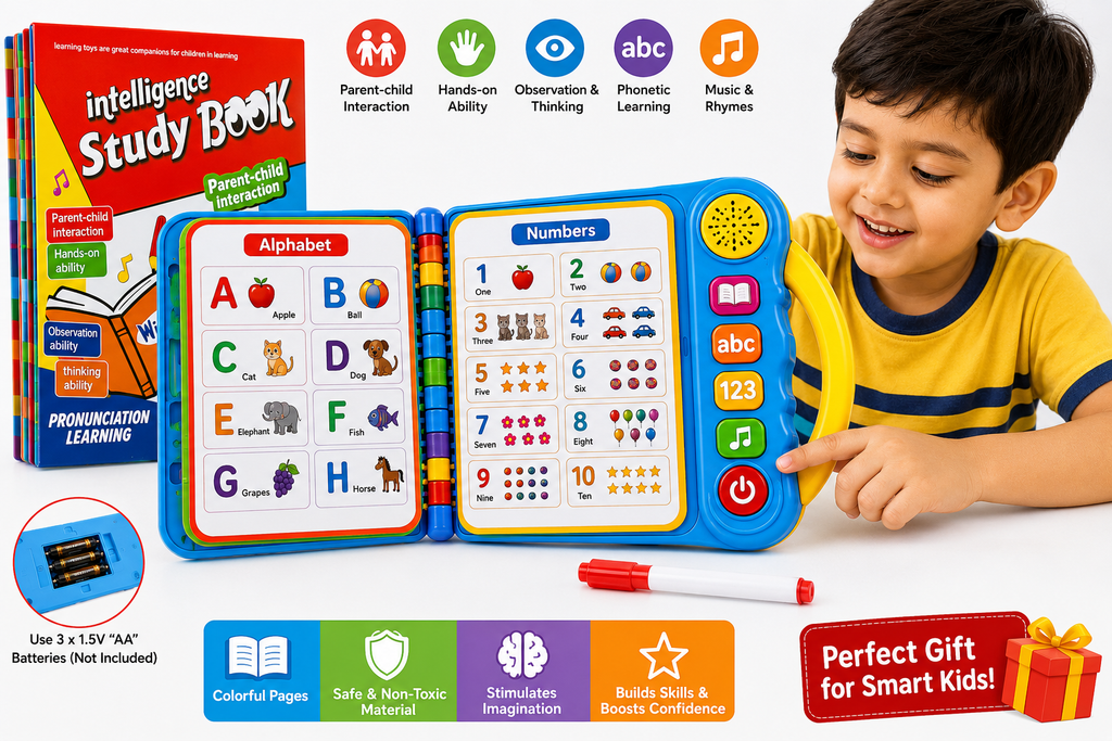 Kids Learning Book – Interactive Musical Alphabets & Numbers