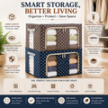 Clothes Organizer for Wardrobe, for Clothes with Zip - 66 Litre