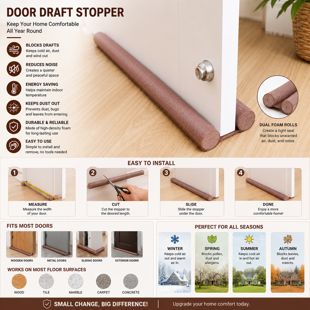 DraftNova Elite™ Under-Door Bottom Seal Strip