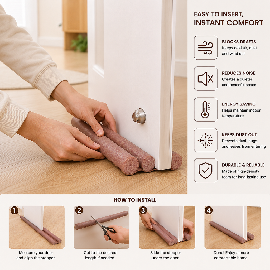 DraftNova Elite™ Under-Door Bottom Seal Strip