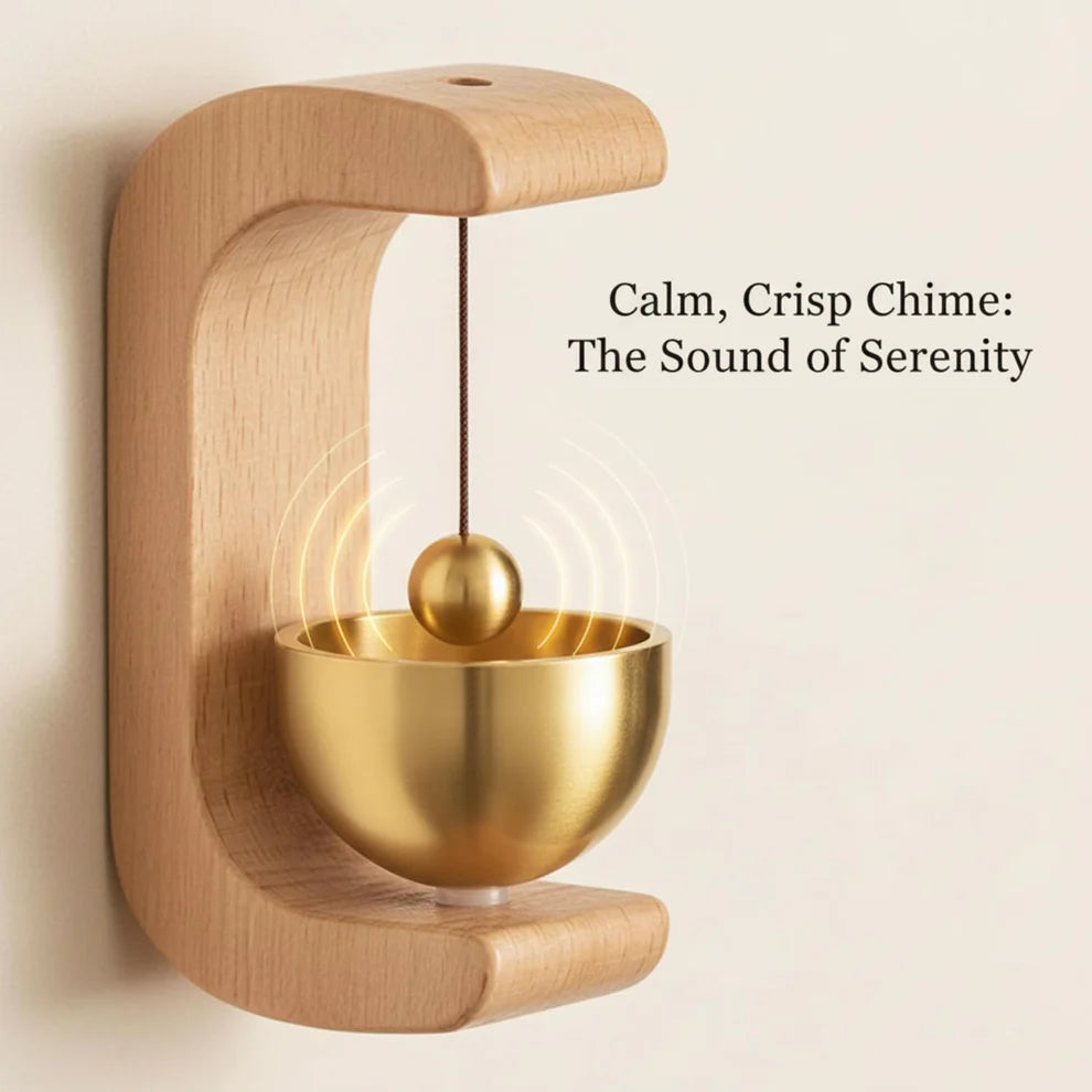 Zen Meditation Bell – Calming Sound with Wooden Stand
