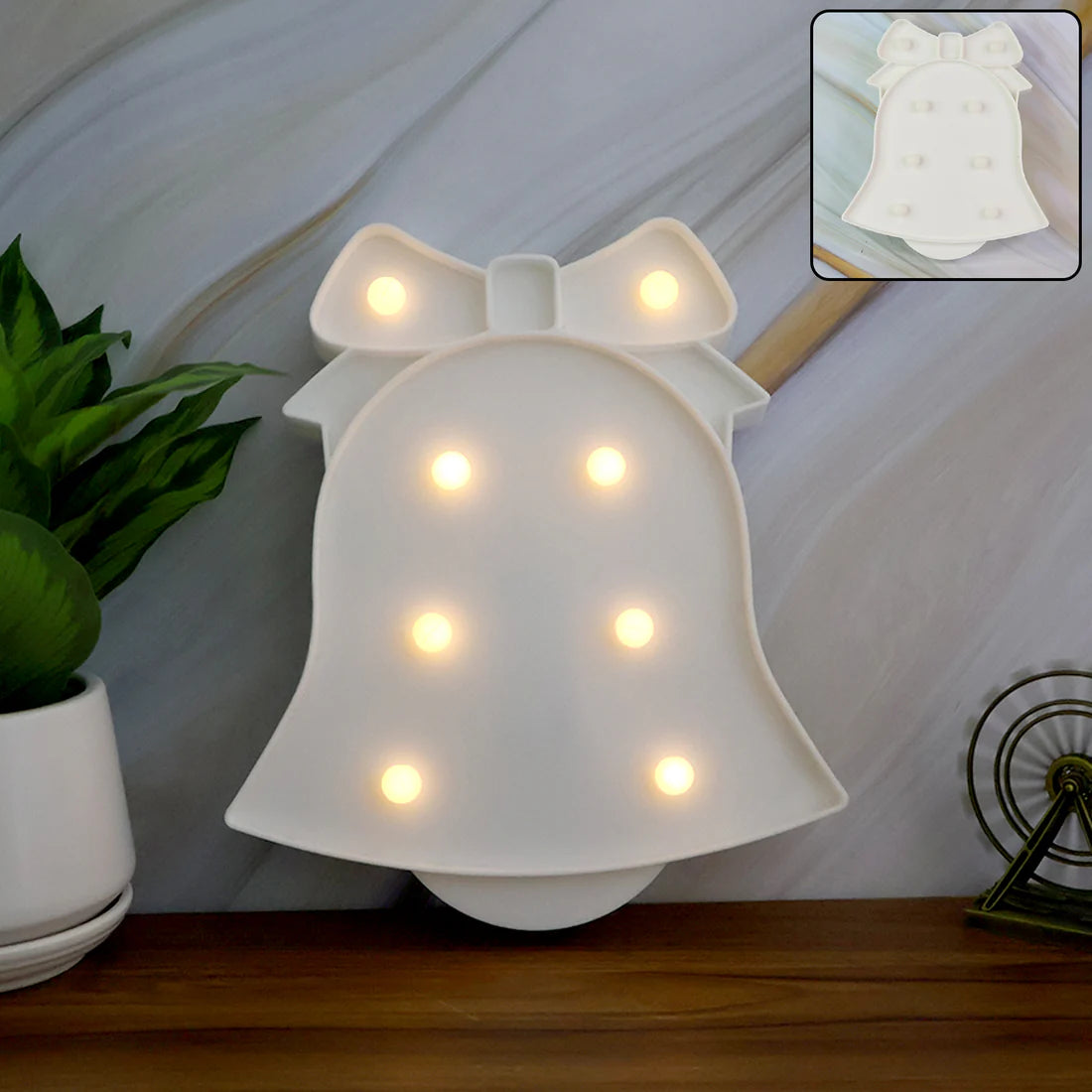 LED Bell Shaped Night Light – Warm, Battery Operated Glow