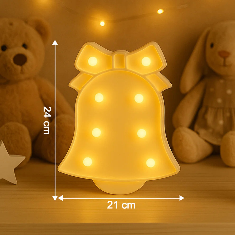 LED Bell Shaped Night Light – Warm, Battery Operated Glow