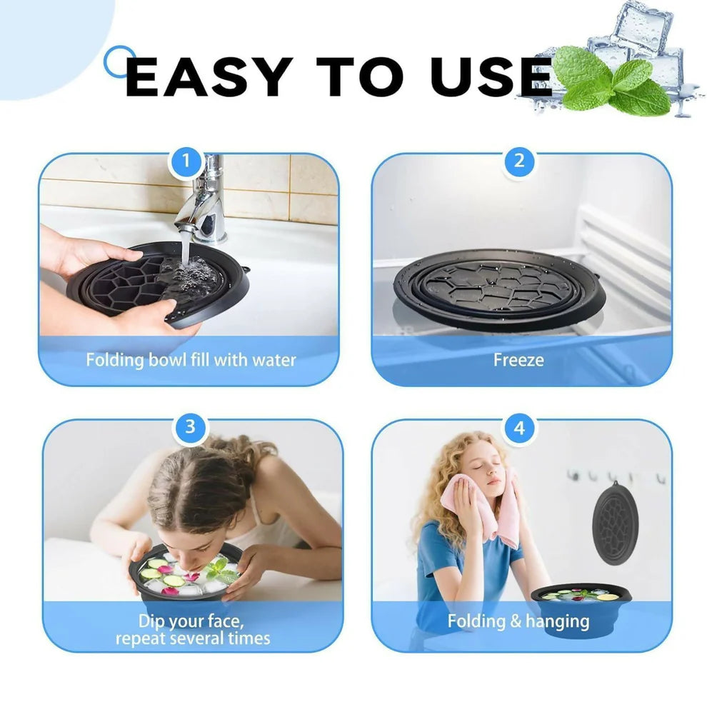 Foldable Ice Face Bowl – Instant Glow & Cooling Facial Therapy