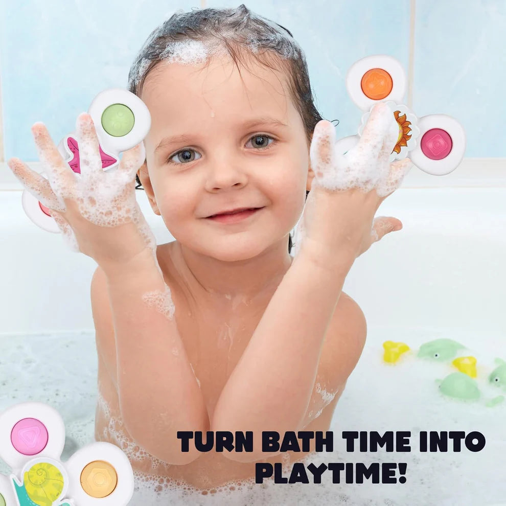 Baby Spinner Toy Set – Sensory Suction Toys for Motor Skills