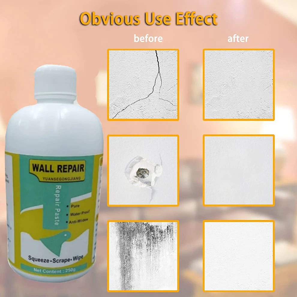 Wall Crack Repair Cream – Waterproof 280g Tube with Nozzle & Scraper