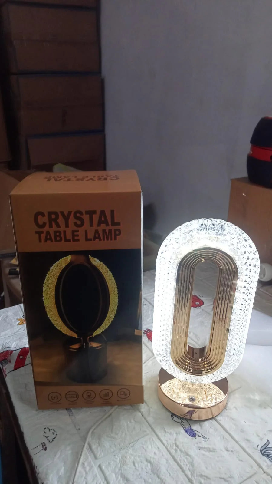 Styleva Crystal Table Lamp – 3-Way Dimmable Touch Control