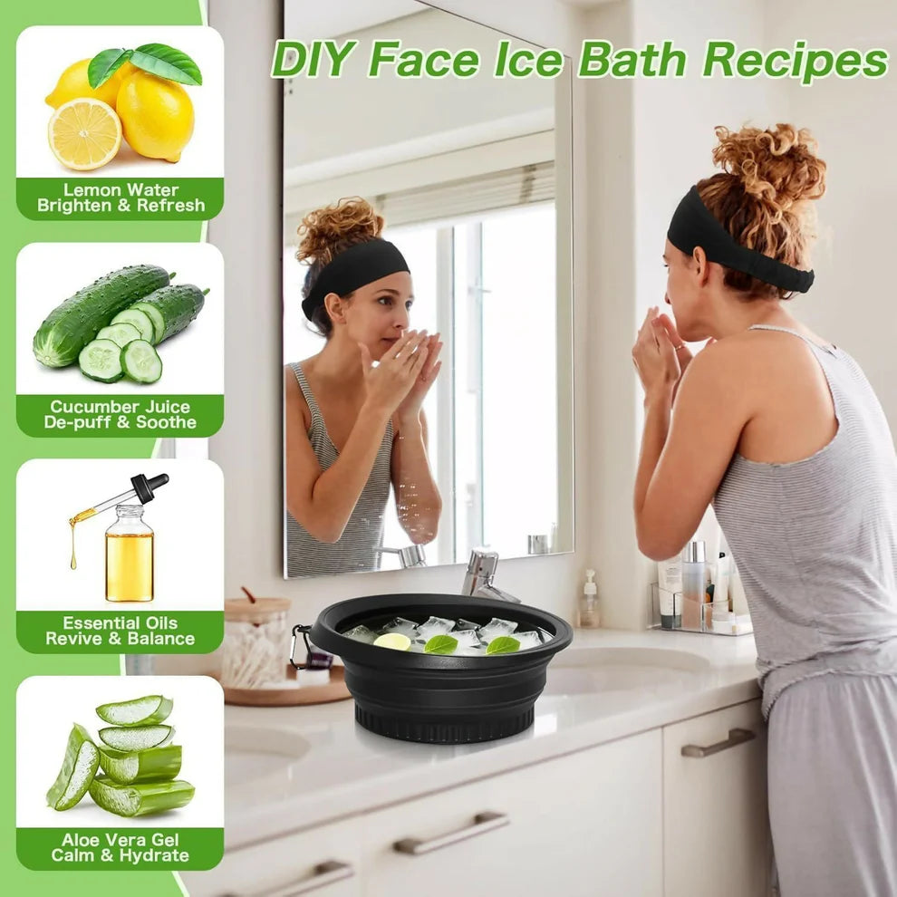 Foldable Ice Face Bowl – Instant Glow & Cooling Facial Therapy